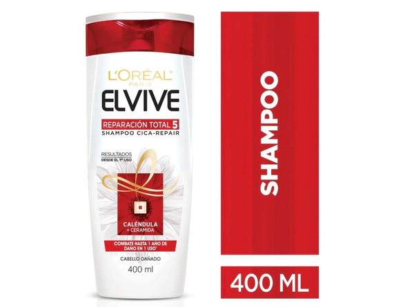 Shampoo Reparación Total 5 Elvive L´Oréal Paris 400ml