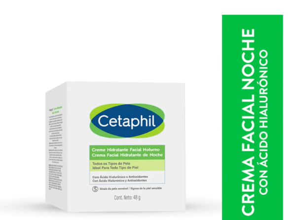 Crema hidratante de noche con Ácido Hialurónico x 48gr