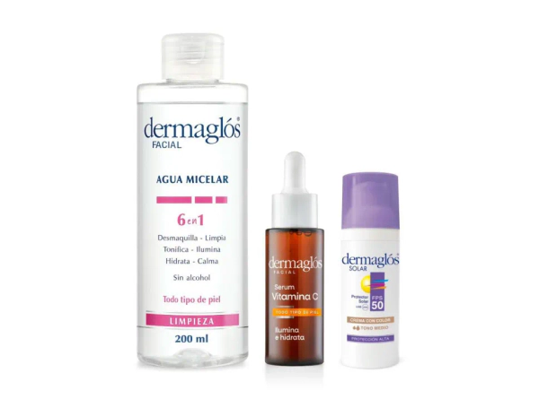 Dermaglós Rutina Facial Express Antioxidante Tono Medio