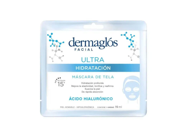 Dermaglós Facial Ultra Hidratación Máscara de Tela 15 Ml