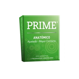 Preservativos Prime Anatómico X3Un