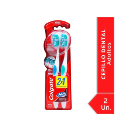 Colgate Cepillo Dental 360º Luminous White Medio 2Unid