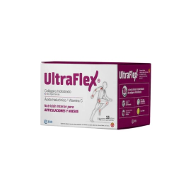 Ultraflex Colágeno Hidrolizado Para Huesos Y Articulaciones 15 Sobres De 10 Gr