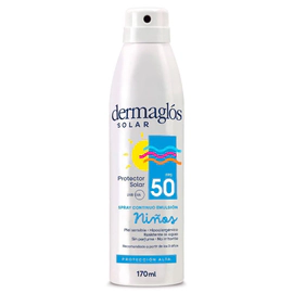Protector Solar Niños Dermaglós Fps50 Spray Continuo X170Ml