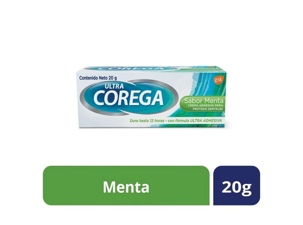 Crema Adhesiva Ultra Corega Menta x20gr