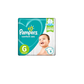 Pampers Confort Sec Pañales Desechables G 8 Unidades