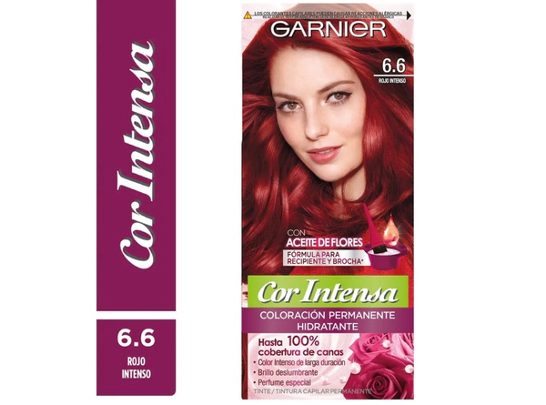Kit Tintura Permanente Cor Intensa Tono 6.6