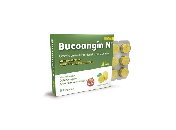 Bucoangin N Caramelos Antibioticos Para La Garganta Sabor Limón 9 Un