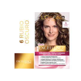 Tintura Permanente Excellence Creme París 6 Rubio Oscuro X 47 Gr