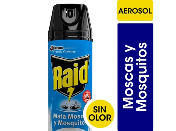 Raid Insecticida Aerosol P/ Moscas Y Mosquitos X360cc S/ Olor
