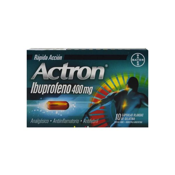 Actron Ibuprofeno 400mg X10 Cápsulas