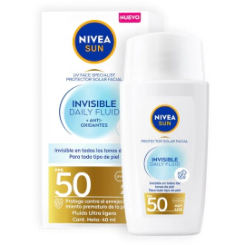 Protector Solar Facial Nivea Sun Invisible Daily Fluid  Fps50 40 Ml