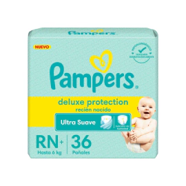 Pampers Pañales Deluxe Proteccion Rn+ 36