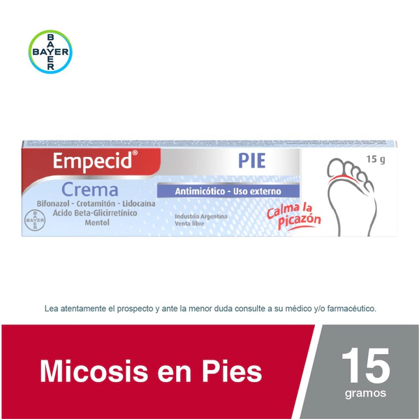 Empecid Pie Antimicótico en Crema con Bifonazol, Lidocaína y Mentol x 15g