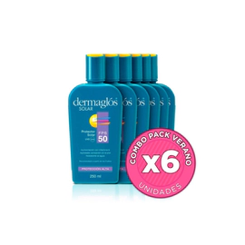 Kit Protector Solar Dermaglós Emulsion Fps 50 X6 Unidades