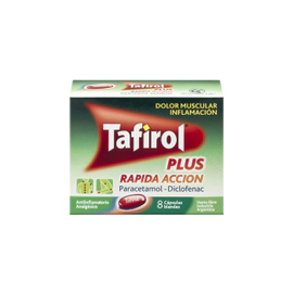 Tafirol Plus Rápida Acción 8 Cápsulas Blandas