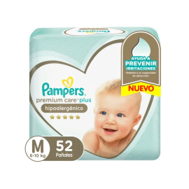 Pañales Premium Care M X 52U