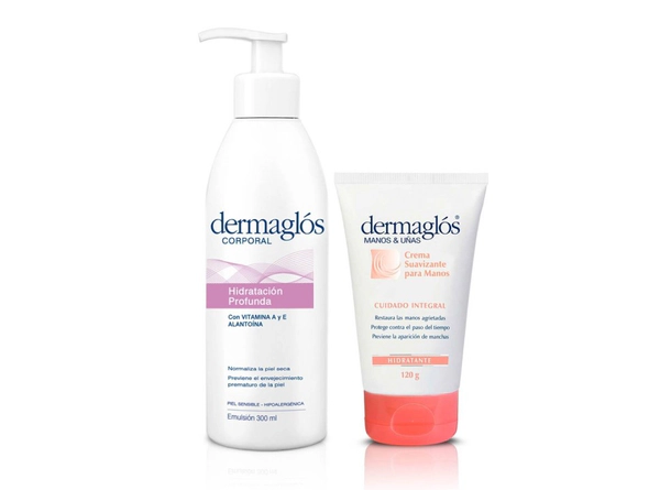 Kit Hidratación Corporal Dermaglós Crema Manos y Emulsión