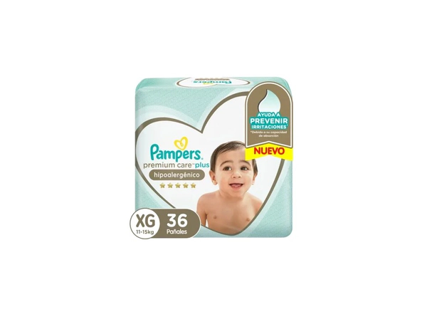 Pañales Pampers Premium Care XG x36u