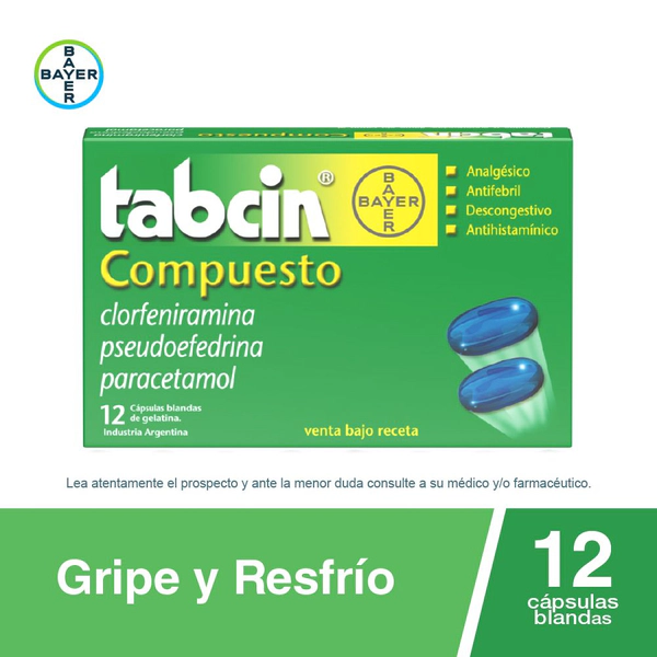 TABCIN COMPUESTO x 12 Cápsulas