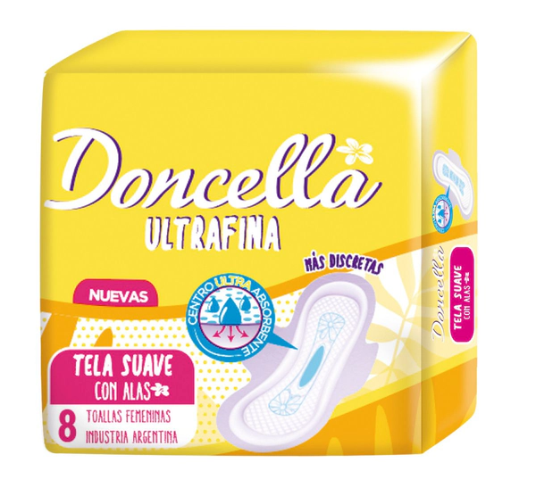 Toallitas ultrafinas pocket tela suave (8 unidades)