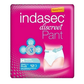 Indasec Discreet Pant Plus Talla Media Ropa Interior 12 Unds
