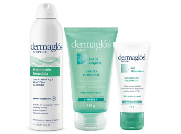 Dermaglós Rutina Completa Facial Y Corporal Hidratante Piel Mixta A Grasa