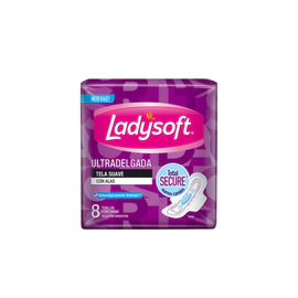 Toalla Femenina Delgada Suave Ladysoft X 8 Uni