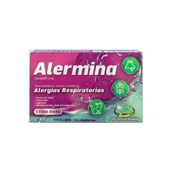 Alermina 10mg X10 Cápsulas Blandas