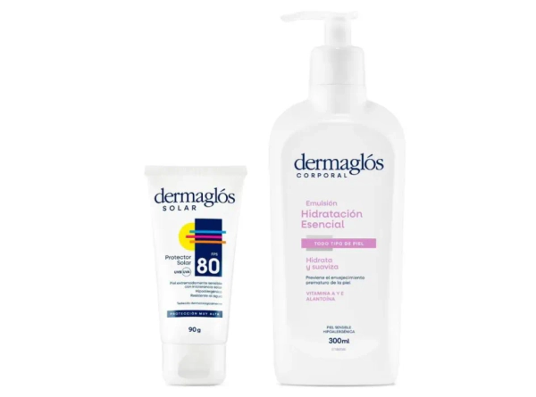 Dermaglós Combo Protección Solar Fps 80 Hidratación Esencial