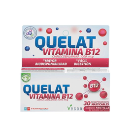 Quelat Vitamina B12 x30 Comprimidos Masticables Frutilla