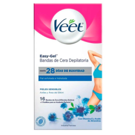 Banda Depilatoria Veet Corporal Pieles Sensibles 16Un