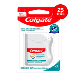 Hilo Dental Colgate Total Flúor Y Menta 25 M