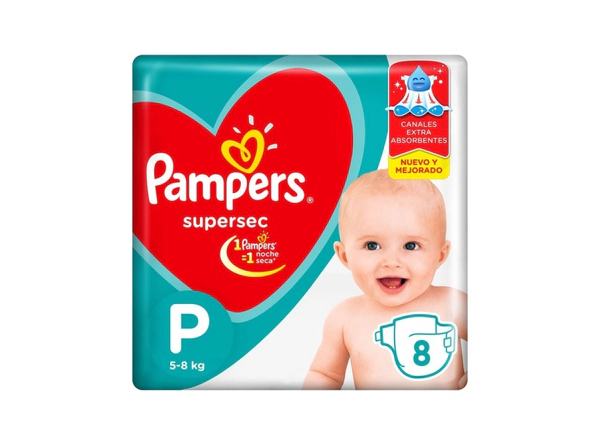Pampers Supersec Pañales Pequeño X 8 Unidades