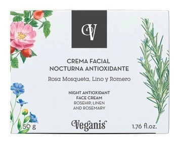 Veganis Crema Facial Nocturna Antioxidante Antiarrugas 50g