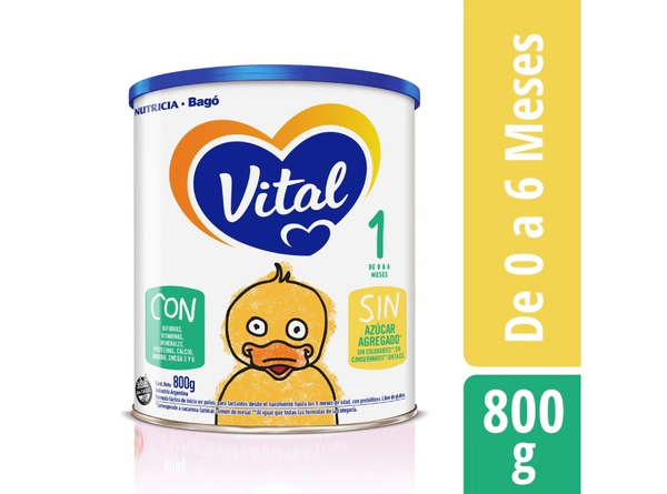 Leche Infantil Vital 1 de 0 a 6 meses. Polvo 800 gr