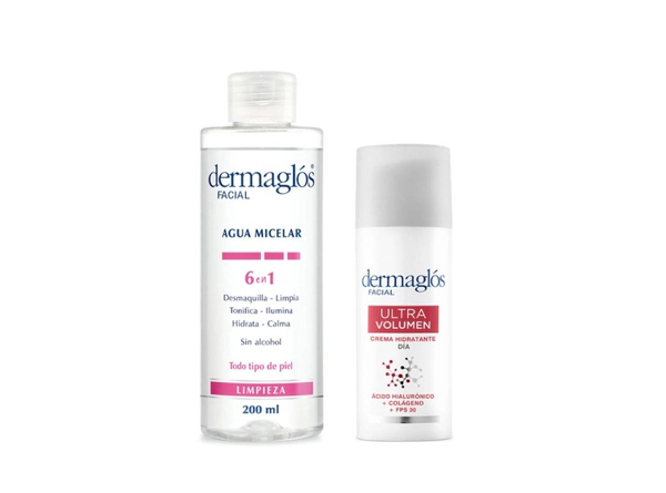 Kit Facial Dermaglós Rutina de Día Ultra Volumen