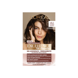 Kit Tintura Excellence Sin Amoníaco Tono 4U Castaño Universal