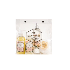 Kit N°21 - Estuche Grande - Jab. Liq, Espuma, B. Splash, Esponja, J Toc Verbena