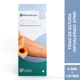 Tira autoadhesiva de sutura strip 6mm x 100mm (10 unidades)