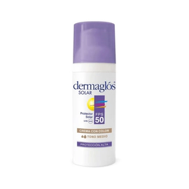 Protector Solar Dermaglós Facial Fps50 Tono Medio Crema X50G