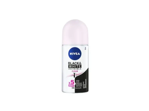 Desodorante Femenino Nivea Invisible Black&White Roll On 50 Ml