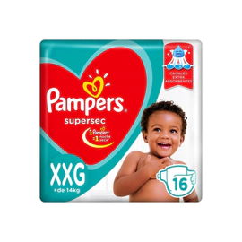 Pañales Pampers Supersec Mega Talle Xxg X16Un