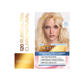 Tintura Permanente Excellence 120 Rubio Ultra Claro Natural 47Gr