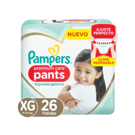 Pañales Pampers Premium Pants Talle Xg X26Un