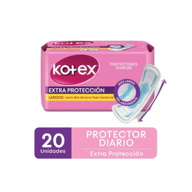 Protectores Diarios Kotex Largo Multiestilo X20Un