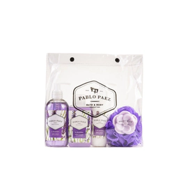Kit N° 20 - Estuche Grande - Jab. Liq, Espuma, B. Lotion, Esponja, J Toc Lavanda