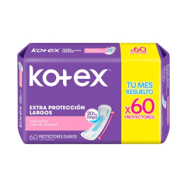 Protectores Diarios Kotex Largo Multiestilo 60 Un