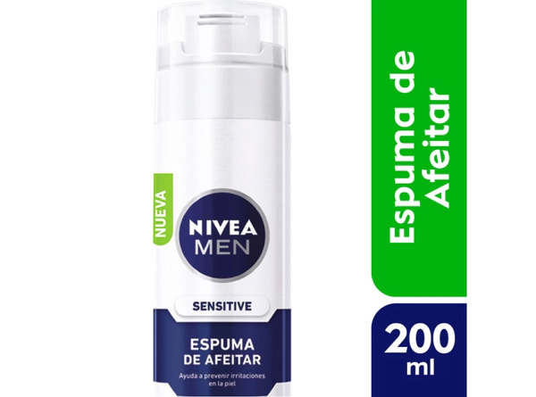 Espuma de afeitar NIVEA MEN Sensitive para piel sensible x 200 ml