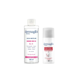 Kit Facial Dermaglós Rutina De Día Ultra Volumen